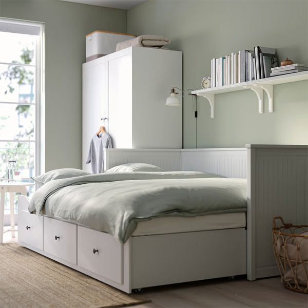 HEMNES 80/160x200cm krevet na razvlacenje, bijela