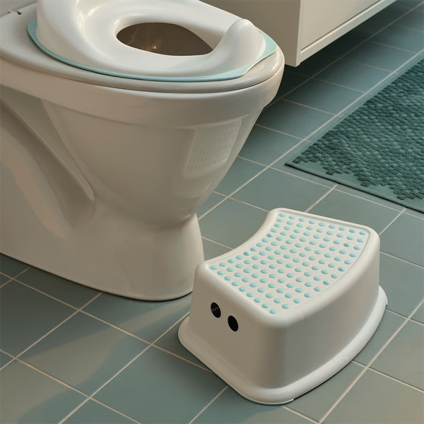 FORSIKTIG Stoličica za djecu, bijela/tirkizna