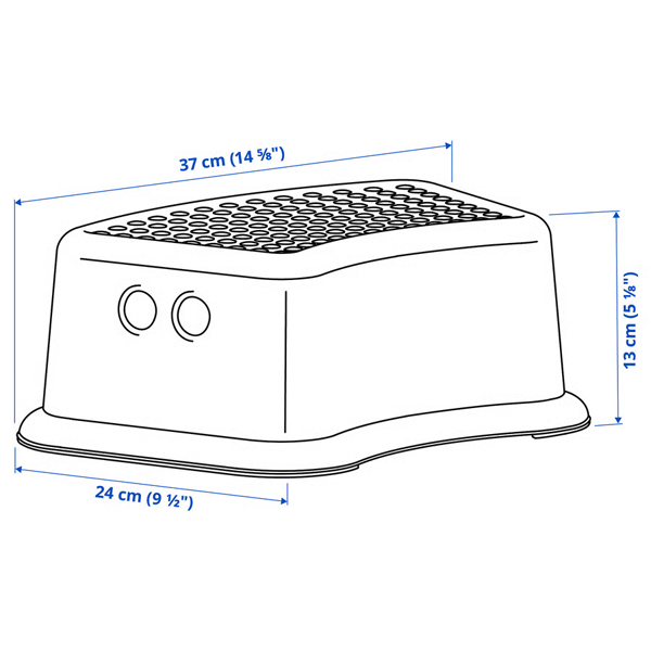 FORSIKTIG Stoličica za djecu, bijela/tirkizna