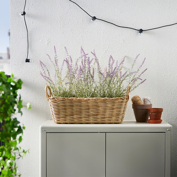 FLODBJORK 54x21cm Žardinjera, unutra/spolja svijetlosiva-smeđa