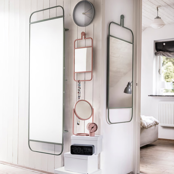 BONDTOLVAN Budilnik, analogno/blijedoroze, 8x9 cm