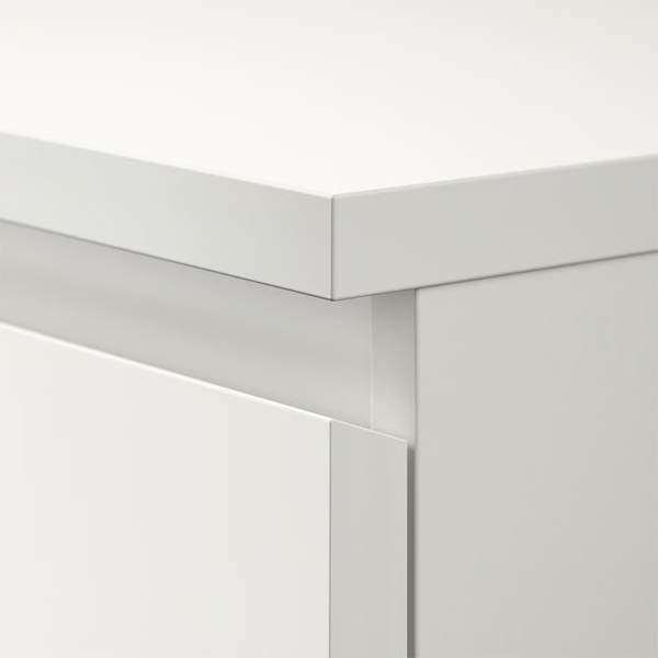 MALM Komoda s 2 fioke, bijela, 40x55 cm