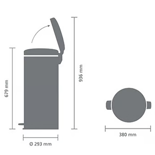 KANTA ZA OTPATKE 30l - NewIcon Pedal Bin, Warm Bronze