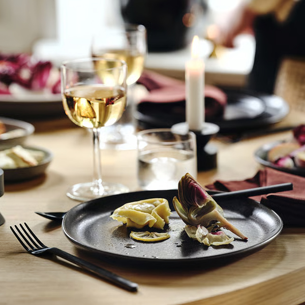 STOCKHOLM 2025 Pribor za jelo, 24 djel., crna