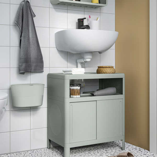 KINNASJO Kanta za otpad, s poklopcem samoljepljivo/zelena, 4 l