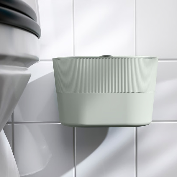 KINNASJO Kanta za otpad, s poklopcem samoljepljivo/zelena, 4 l