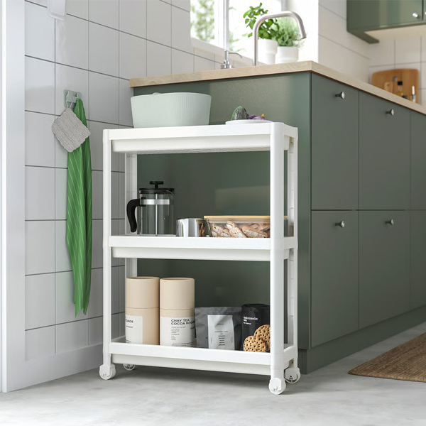 KINNASJO Kanta za otpad, s poklopcem samoljepljivo/zelena, 4 l