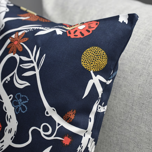 REVFINGERORT 50x50cm Navlaka za jastučić, tamnoplava/raznobojno