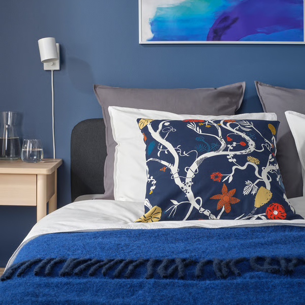 REVFINGERORT 50x50cm Navlaka za jastučić, tamnoplava/raznobojno