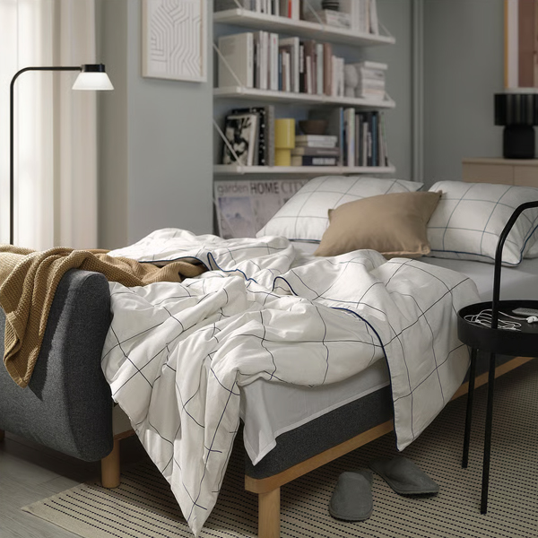 GRUNNARP Trosjed ležaj, Gunnared zagasitosiva