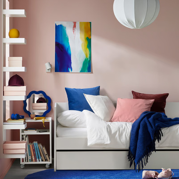 VIHALS 80x200cm Okvir dnevnog kreveta sa izvlačnim lež, bijela, 80x200 cm