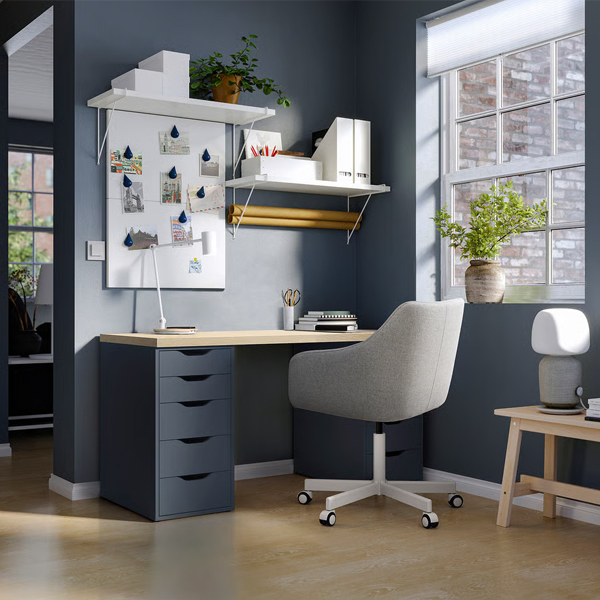 ALEX 36x70cm Fiokar, crno-plava