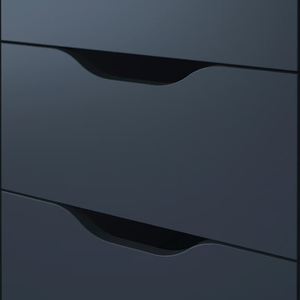 ALEX 36x70cm Fiokar, crno-plava