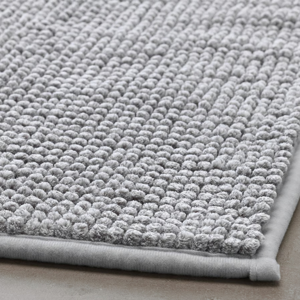 TOFTBO 50x80cm Kupatilska prostirka, sivo-bijela/melirano