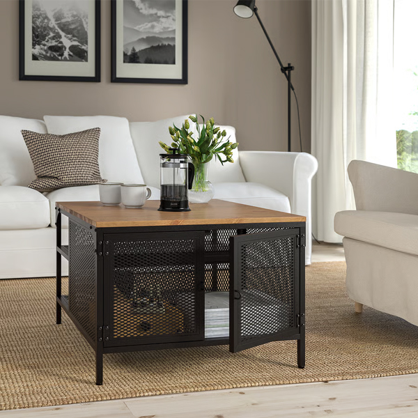 FJALLBO 68x68x48cm Sto za odlaganje, crna