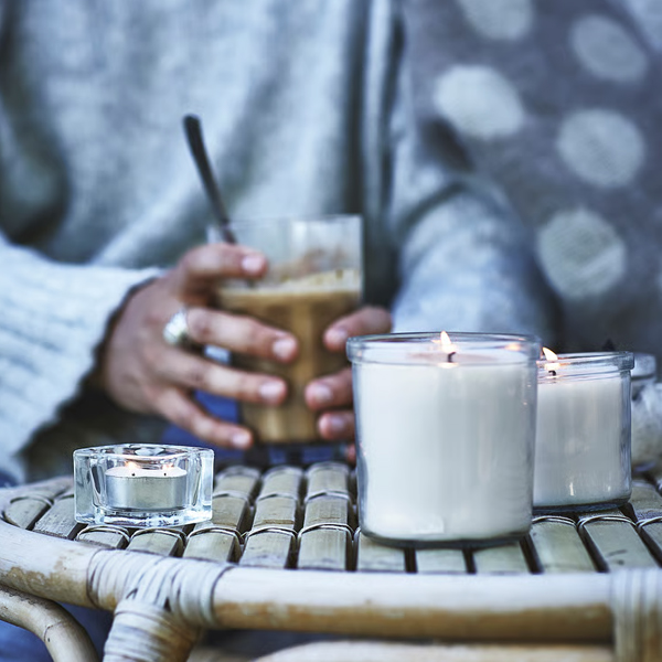 JAMLIK Mirisna svijeća u čaši, Vanila/svijetlobež, 20 h