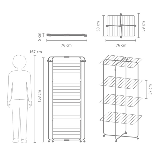 ŽICA ZA SUŠENJE VEŠA 30m - Hang On, White