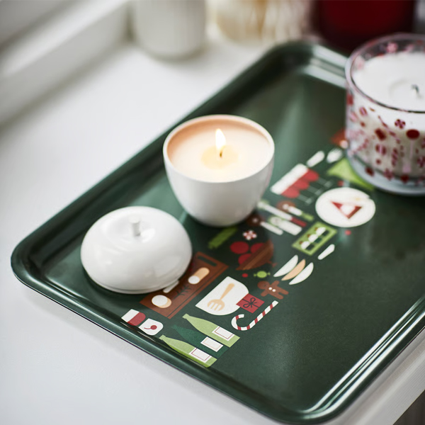 VINTERFINT 37x28cm Poslužavnik, zelena