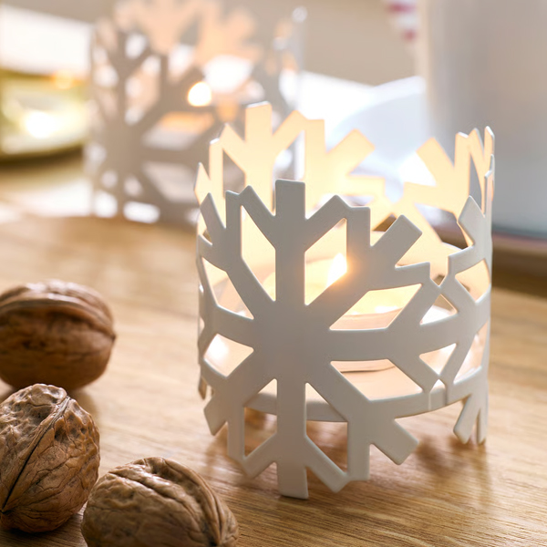 VINTERFINT Držač za čajnu svjećicu, bijela, 8 cm