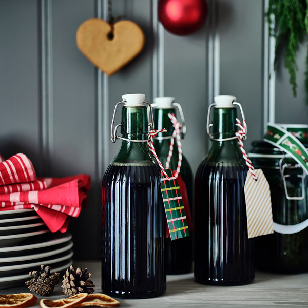 VINTERFINT 0.5l Staklena flaša sa zapušačem, zelena
