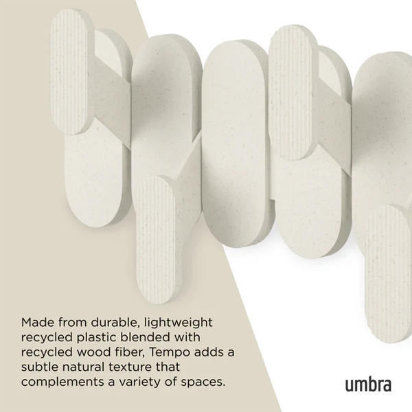 TEMPO zidni vješaonik sa 6 kuka, pijesak