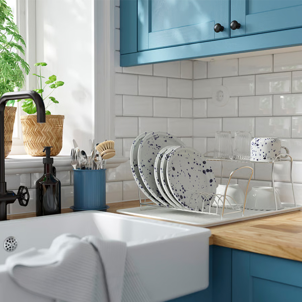 VALVARDAD 52x35cm Ocjeđivač za sudove, bijela/galvanizovano