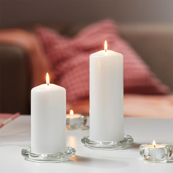 BLADFAGEL Držač za čajnu svijećicu, bistro staklo, 3 cm