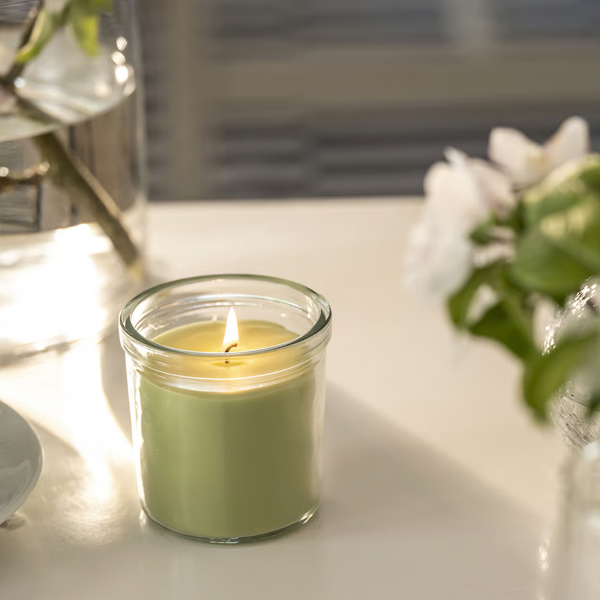 LOVSKOGSLUND Mirisna svijeća u čaši, jabuka/svijetlozelena, 20 h