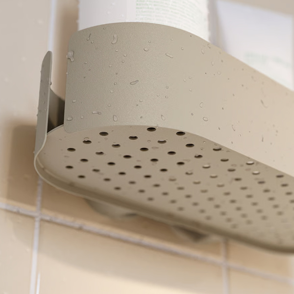 FLORSJON 25x5cm Polica za tuš-kabinu, bež