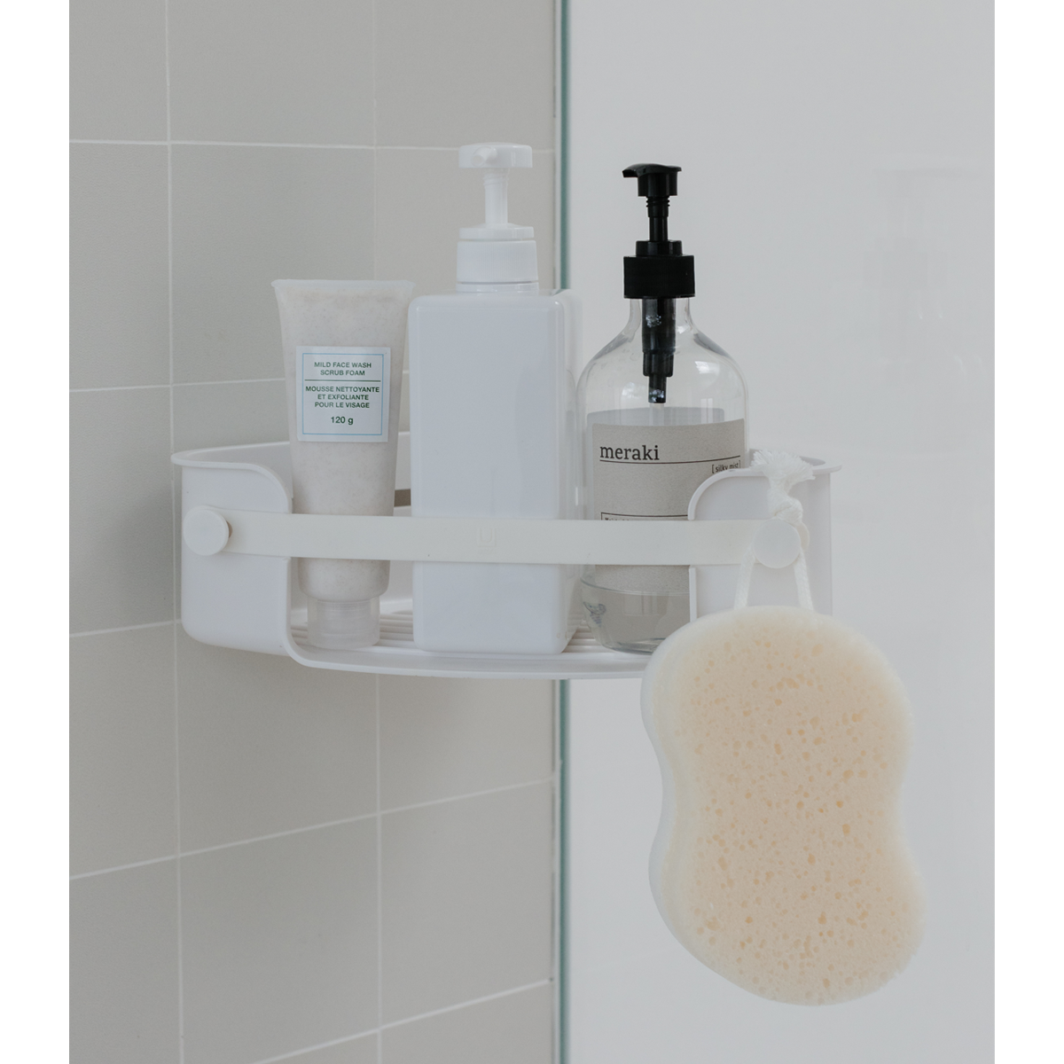 FLEX gel-lock ugaona korpa za kupatilo, bijela