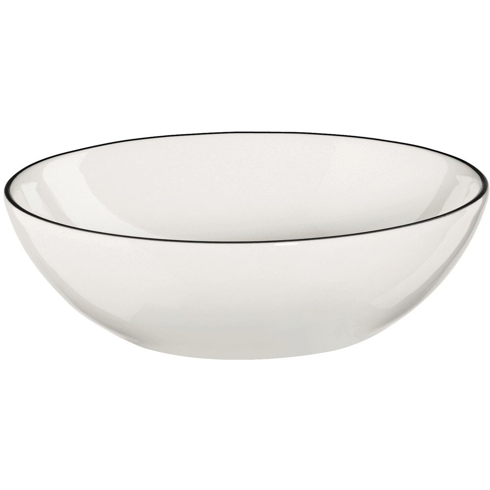LIGNE NOIRE 0.4l/15.5x5cm zdjela za salatu, bijela/crna