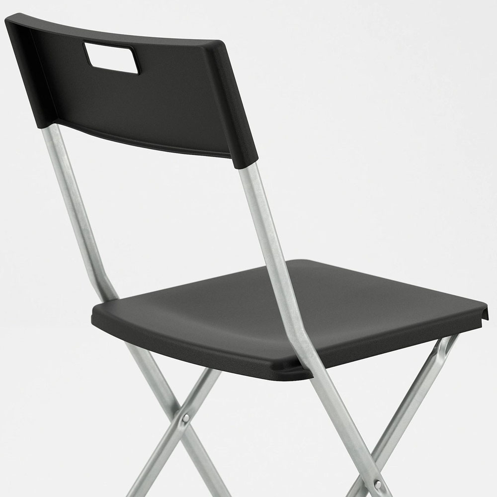 GUNDE 41x45x78cm stolica na rasklapanje, crna