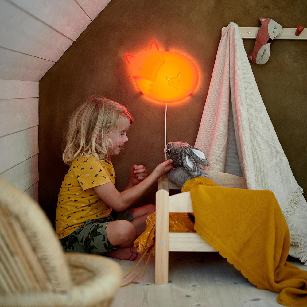 UPPLYST LED djecija zidna lampa, lisica/narandzasta