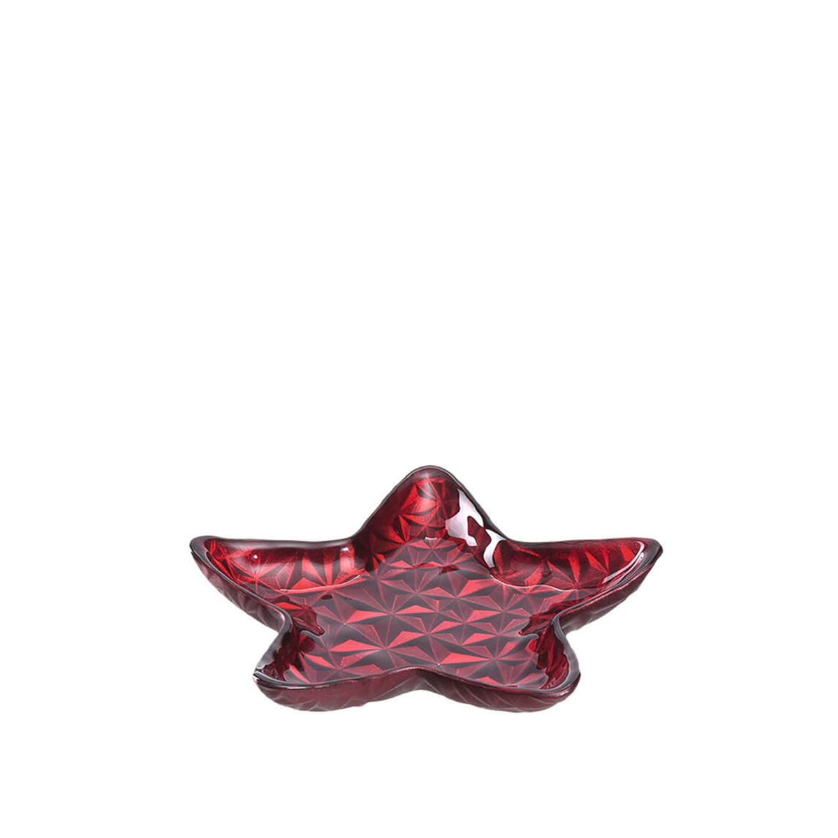 DECORA 15cm dekorativni tanjir, zvijezda/crvena
