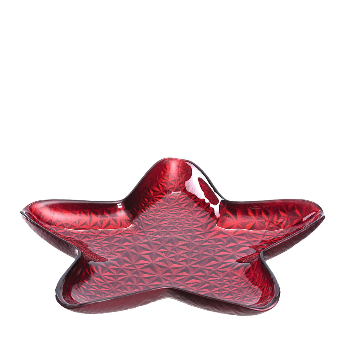 DECORA 30.3cm dekorativni tanjir, zvijezda/crvena