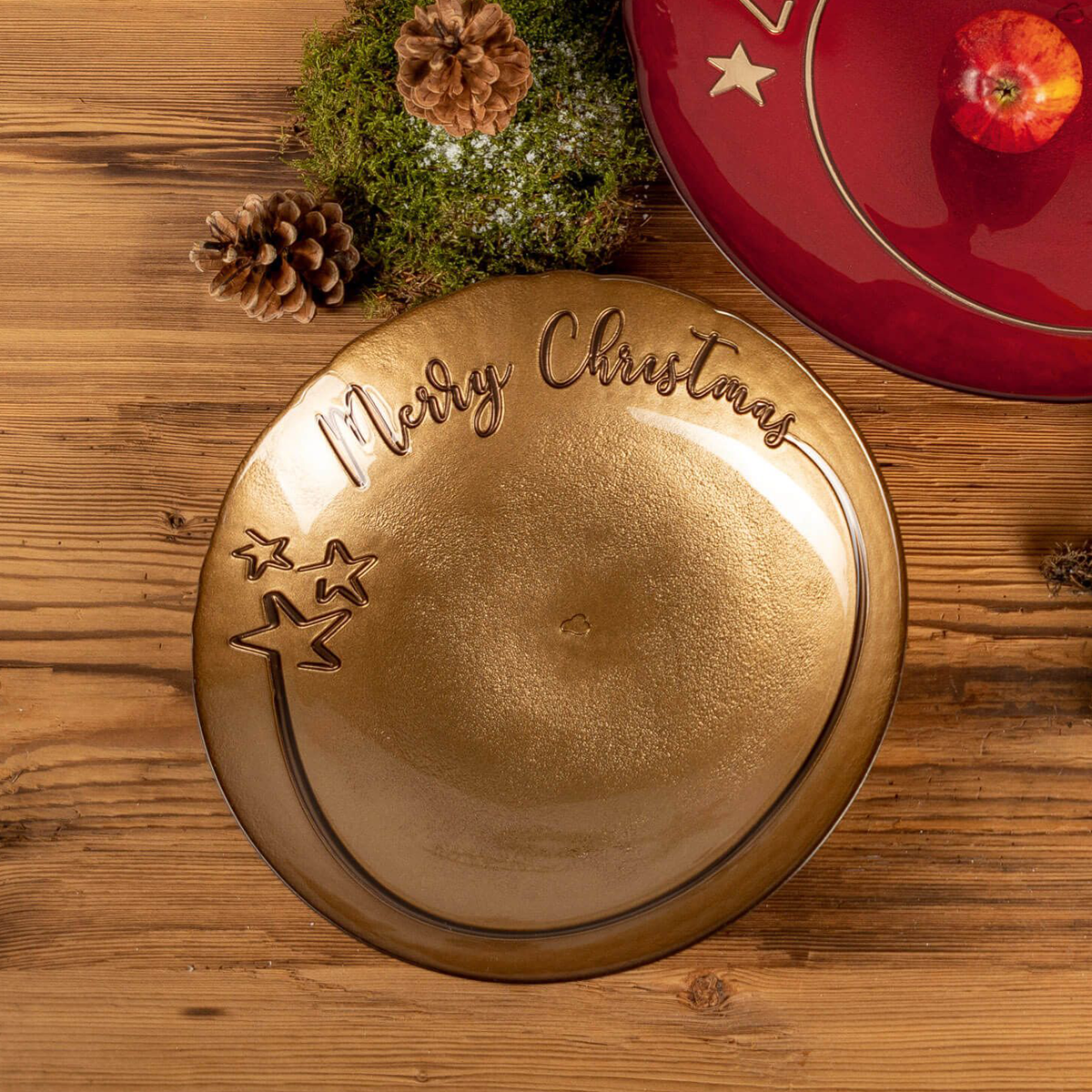 DECORA 31cm dekorativna zdjela, Merry Christmas/zlatna