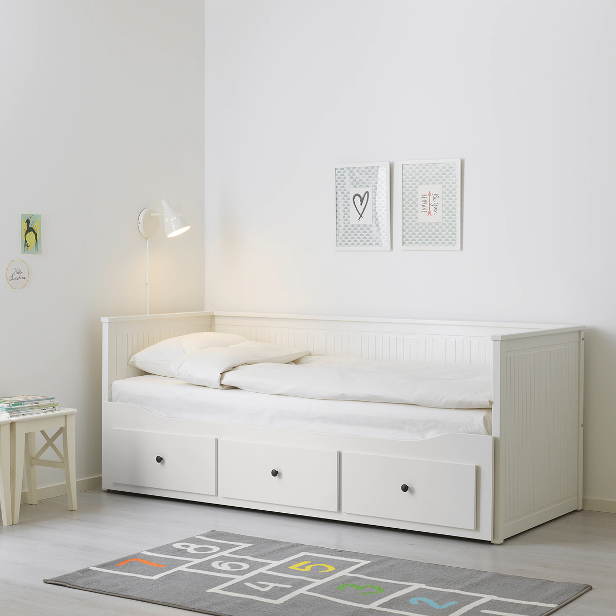 HEMNES 80/160x200cm krevet na razvlacenje, bijela