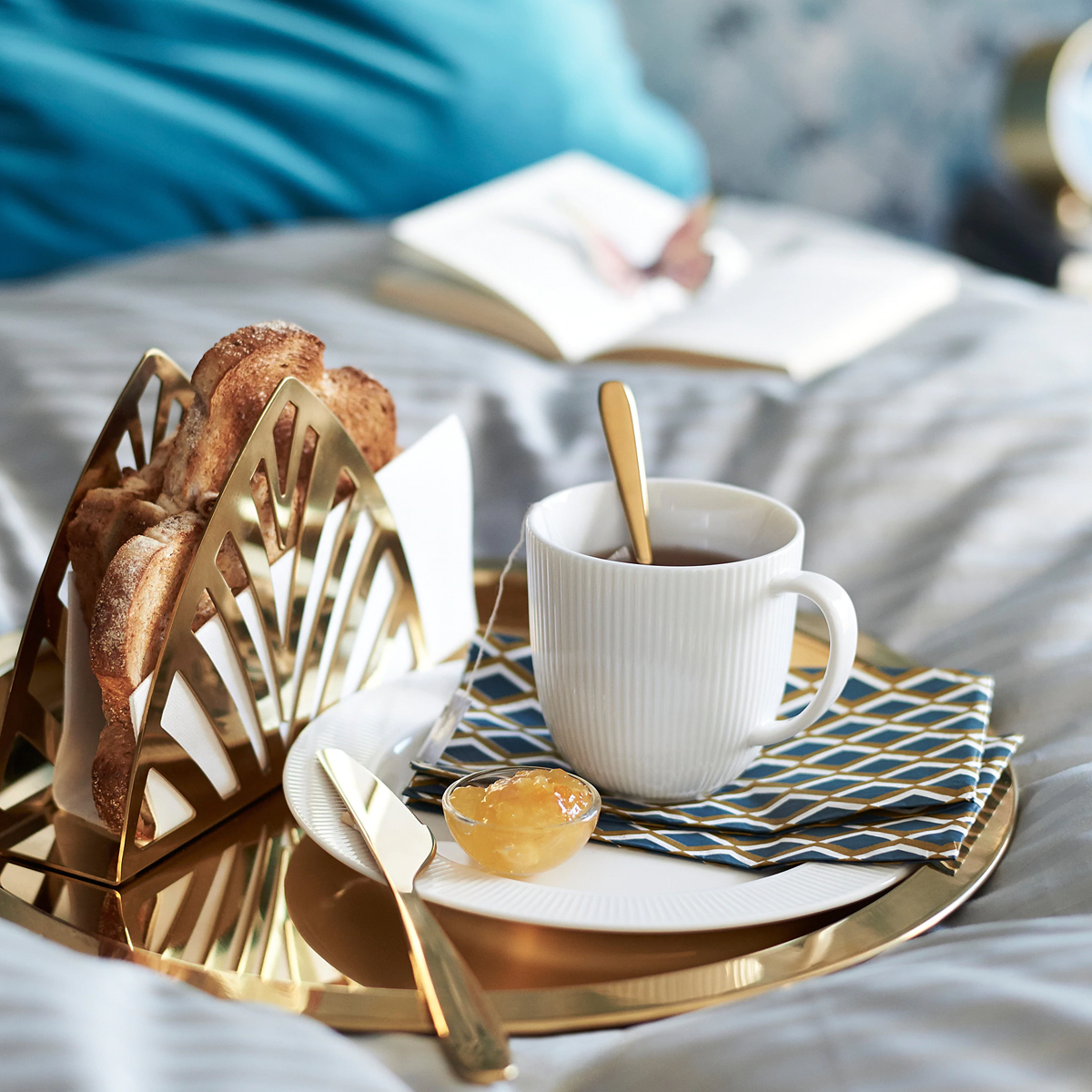 GLATTIS 38cm posluzavnik, mesing