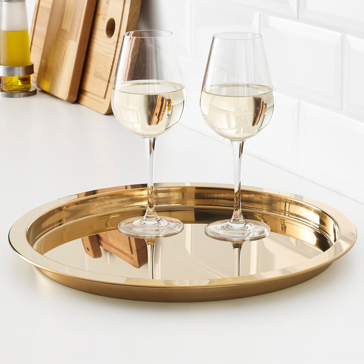 GLATTIS 38cm posluzavnik, mesing