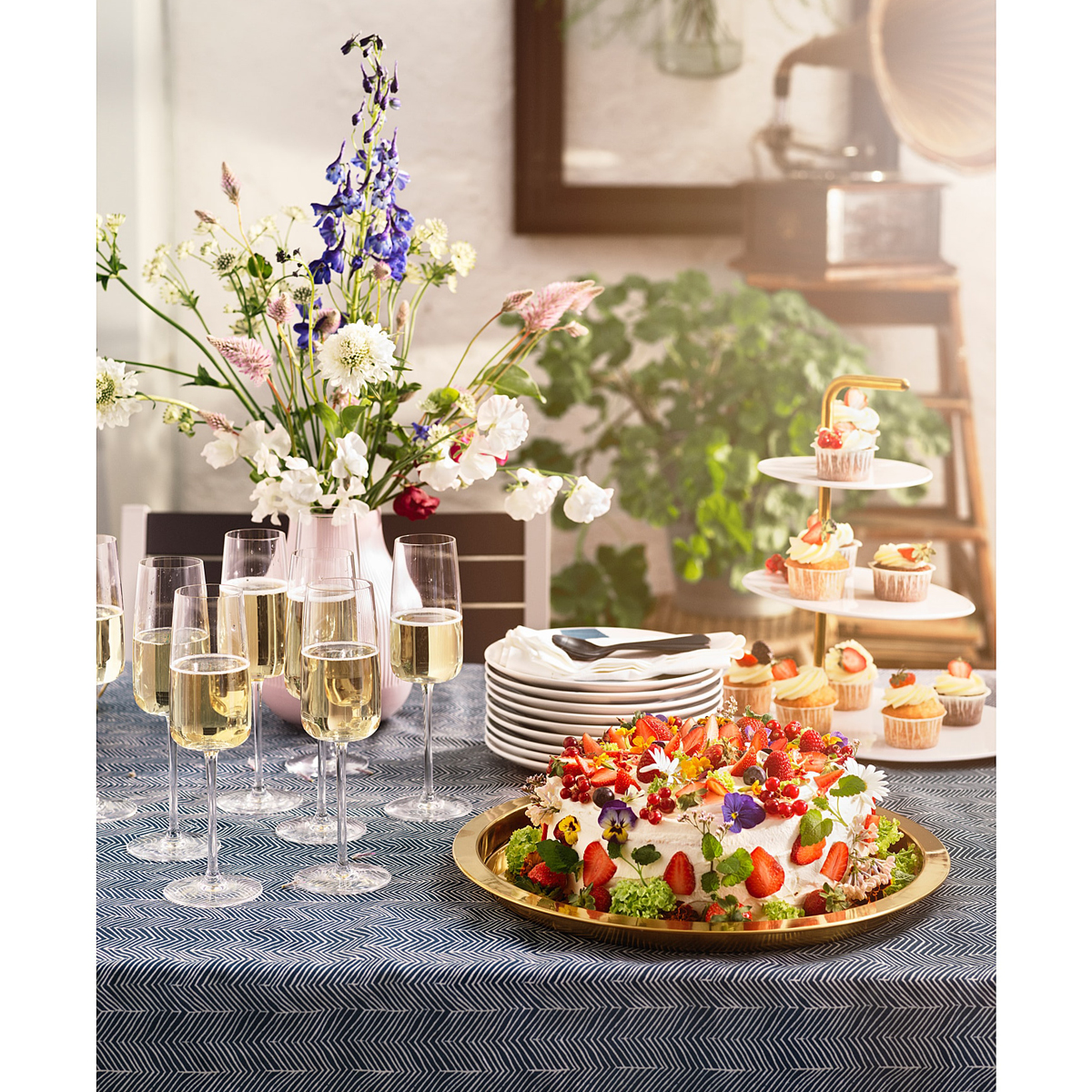 GLATTIS 38cm posluzavnik, mesing