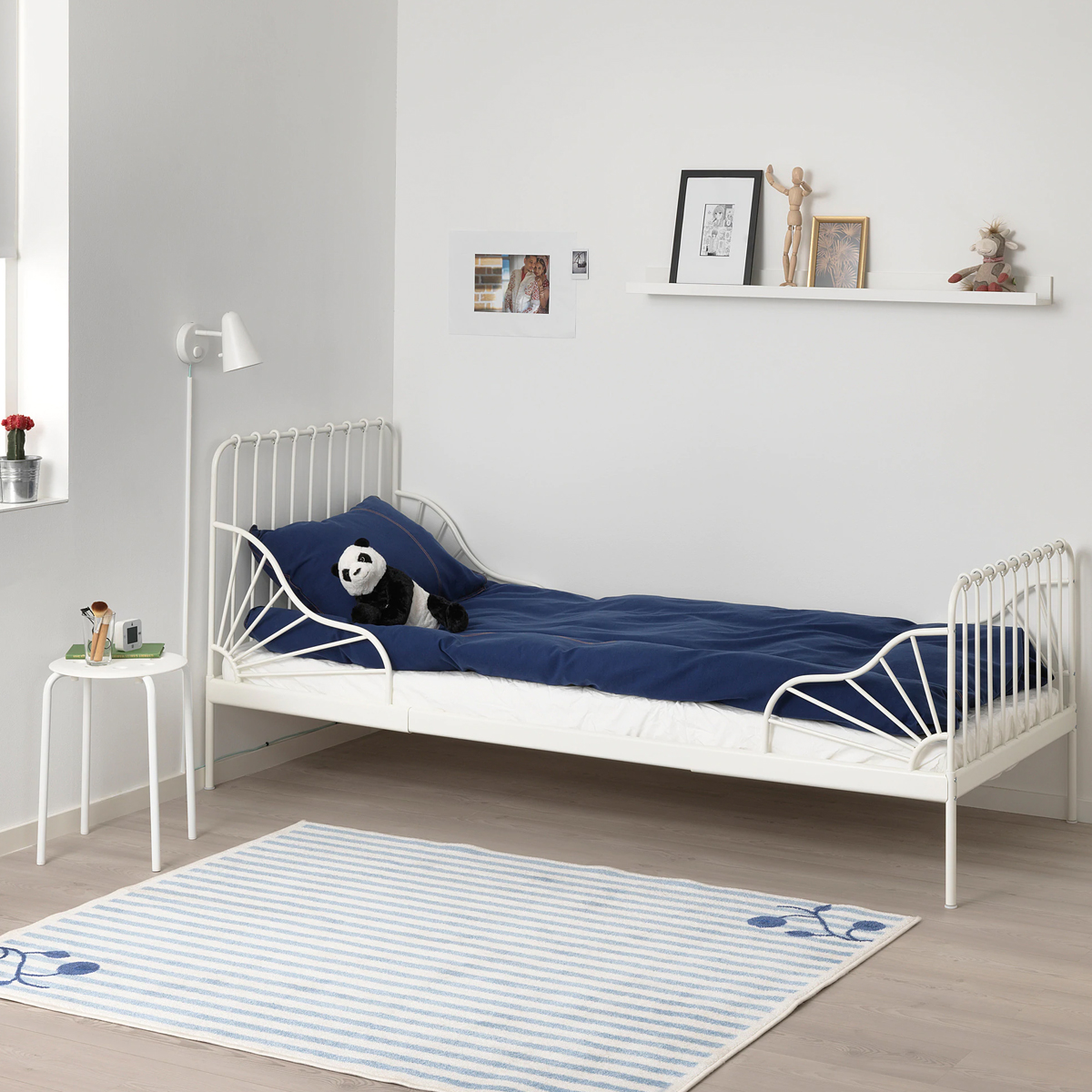 MINNEN 80x135/200cm okvir djecjeg produzivog kreveta, bijela