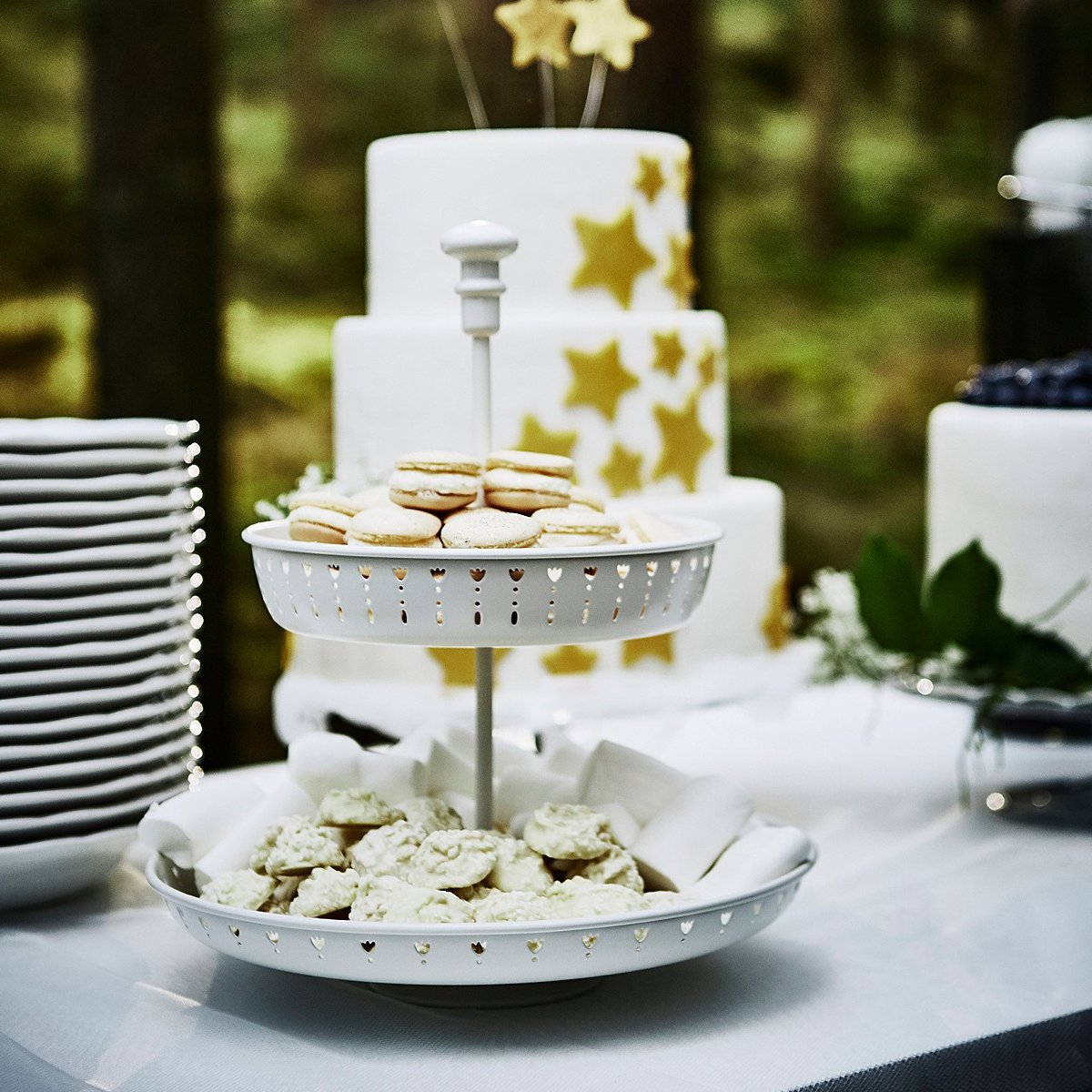 GARNERA 29x33cm etazer na 2 nivoa, bijela