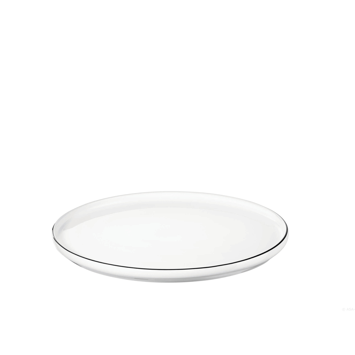 OCO LIGNE NOIRE 14cm tanjir za hljeb, bijela/crna