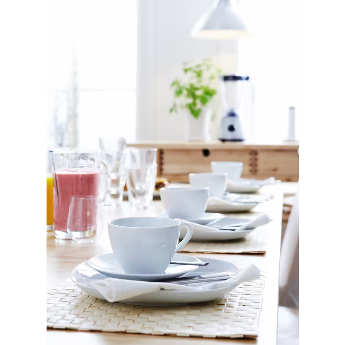 VARDERA 20cl solja za kafu sa tacnom, bijela