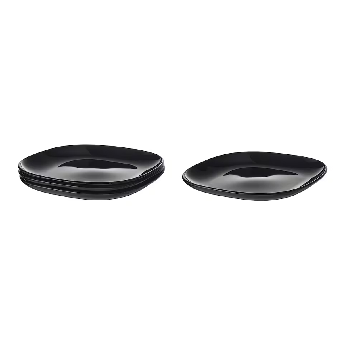 BACKIG 25x25cm set plitkih tanjira 4/1, crna