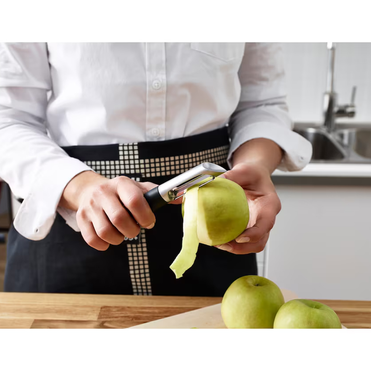 IKEA 365+ VARDEFULL ljustilica za krompir, crna