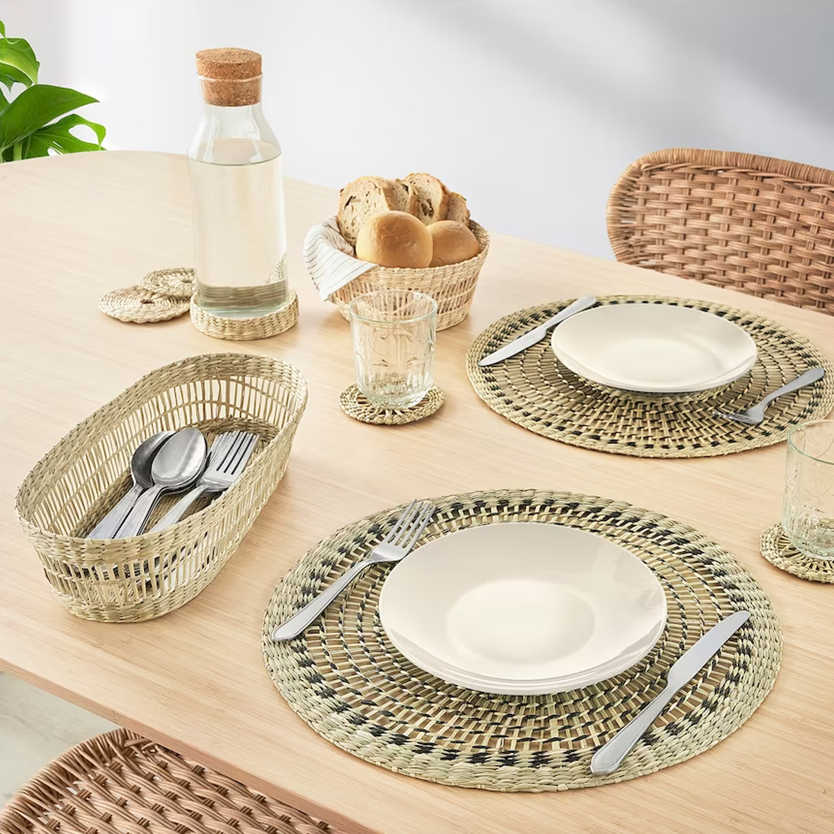 PENNFISK 37cm podmetač za sto, natur/sas rucni rad