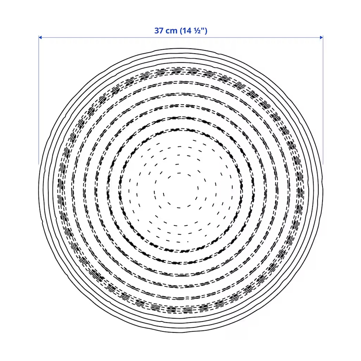 PENNFISK 37cm podmetač za sto, natur/sas rucni rad