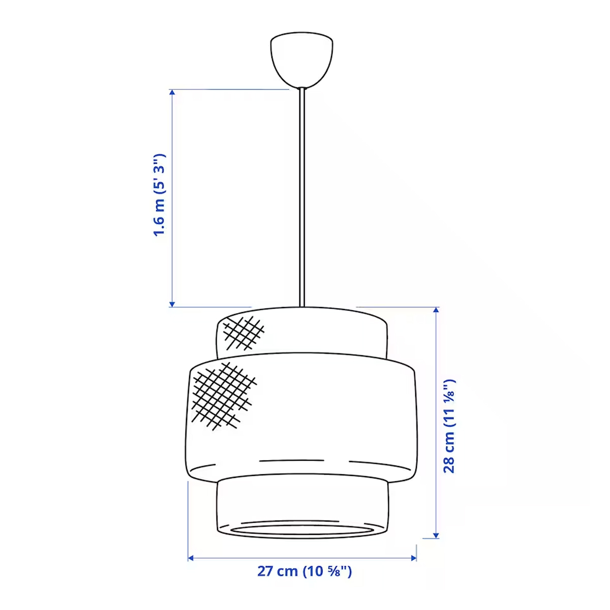 SINNERLIG 27cm luster, bambus