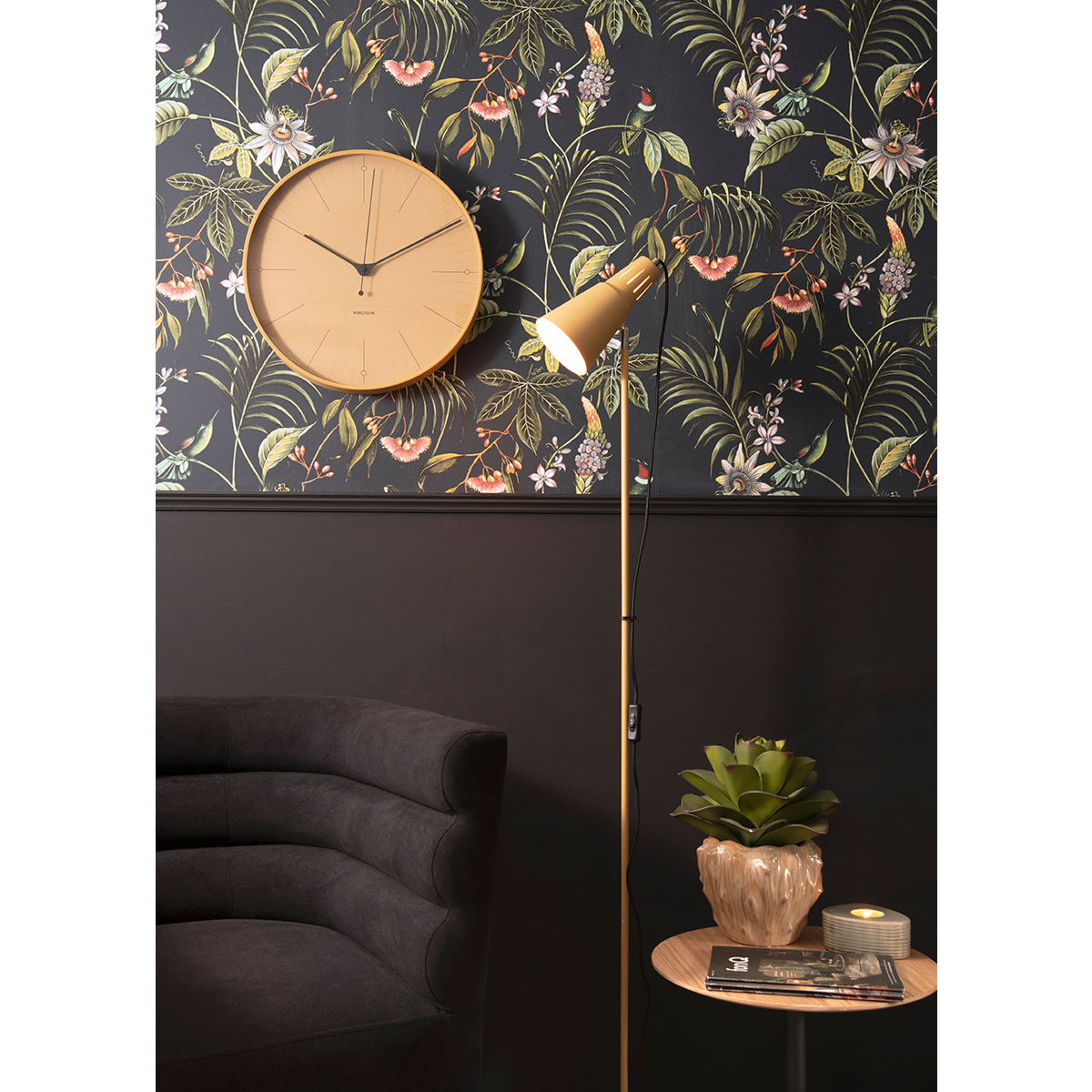 INDEX 40cm zidni sat, Yellow